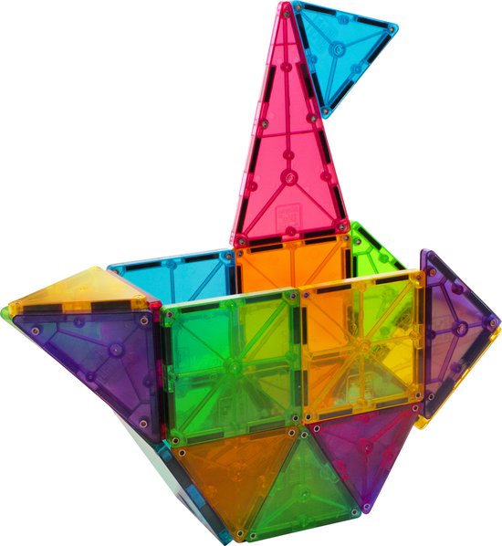 Magna-Tiles Clear Colors - Magnetische tegels voor ruimtelijk inzicht - 32 stuks