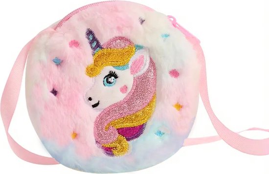 Unicorn / Eenhoorn Kinder Tasje - Multi | 13,5 x 13,5 cm | Polyester / Acryl | Fashion Favorite