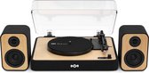 House of Marley Revolution Bluetooth Platenspeler met speakers - Met Passieve boekenplank Speakers - LP Speler - Ingebouwde Stofkap - Audio Technica Element - Vinyl - Gemaakt van Duurzame Materialen