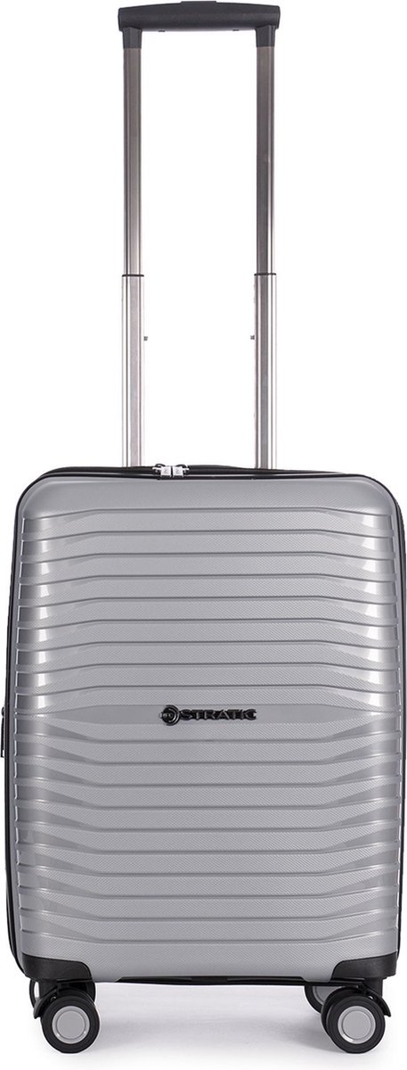Stratic Bright + Trolley Exp Silver Zilverkleurig 56cm
