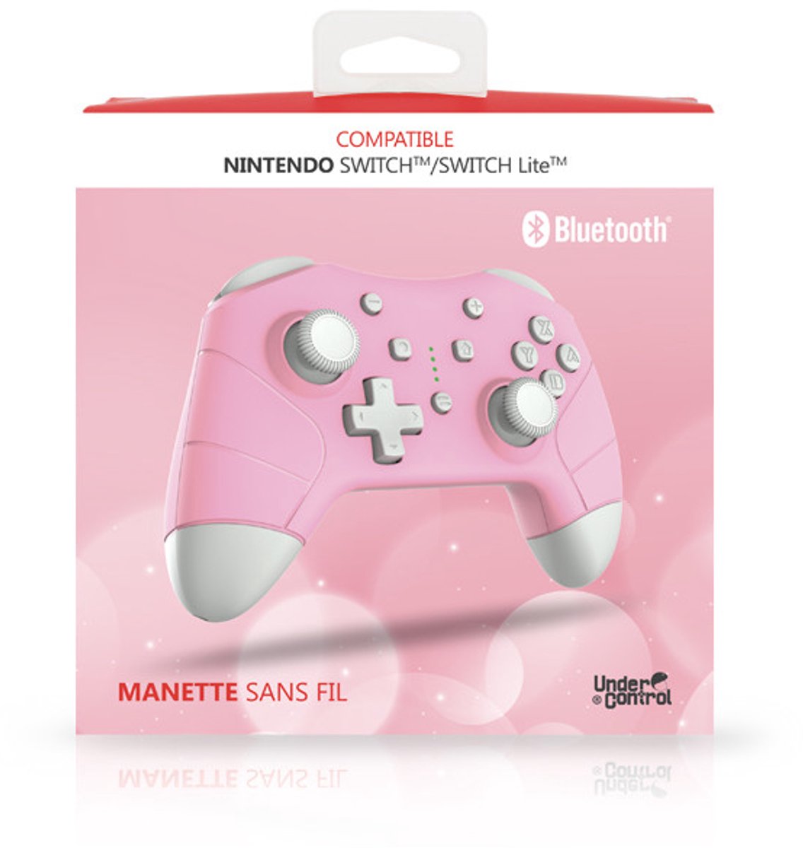 Under Control Draadloze Bluetooth Controller - Geschikt voor Nintendo Switch - Rumble - Roze