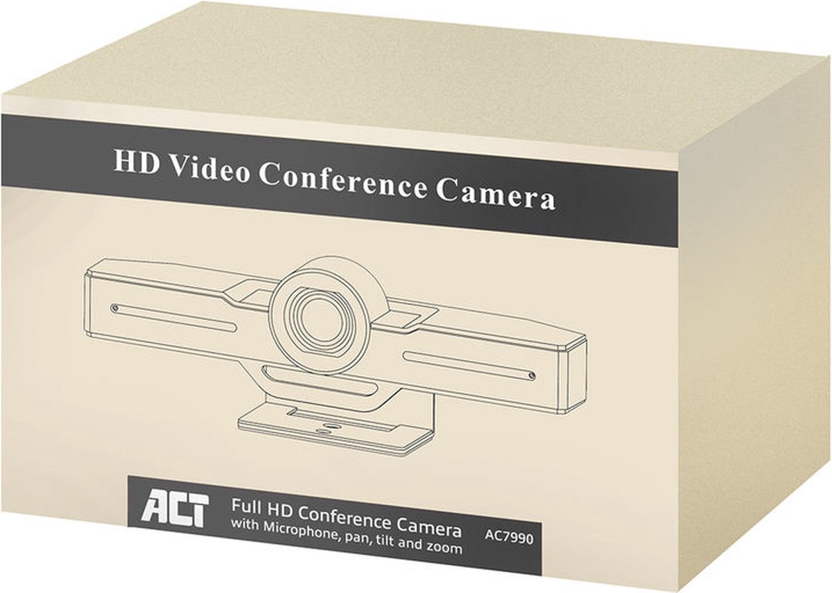 ACT Connectivity Full HD Conference Camera met microfoon, pan, tilt en zoom webcam thumbnail 3