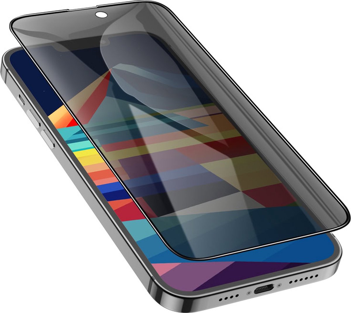 Privacy Screenprotector Geschikt Voor iPhone 16 Pro - Solidenz Privacy Glas - 16 Pro Privacy Glass - Tempered Glass - Anti Spy Screen Protector - Gehard Glas