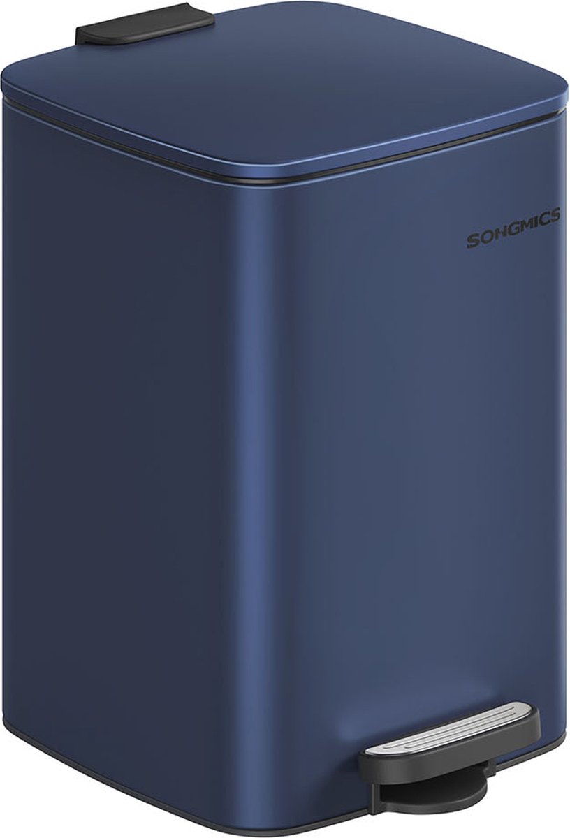 Midnight Blue Prullenbak - Stalen Afvalbak - PP Plastic Vuilnisbak - 20L Capaciteit - 34cm x 28,5cm x 40,4cm