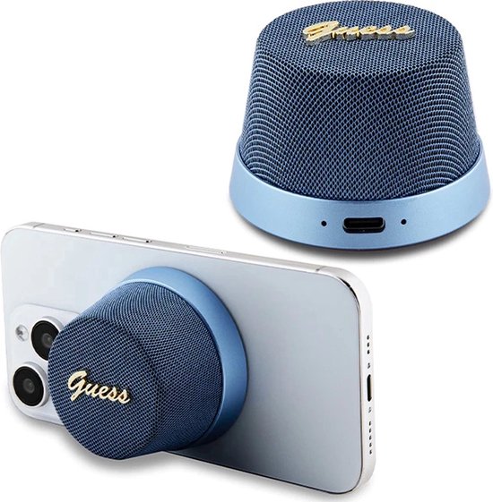 Guess Bluetooth GUWSC3ALSMB Speaker Stand blue Magnetic Script Metal van Guess — afbeelding 2