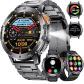 Bol.com Royal Empire Amoled Smartwatch Heren - Stainless Steel - Extra TPU bandje - Hartslagmeter - Stappenteller - Slaapmonitor... aanbieding