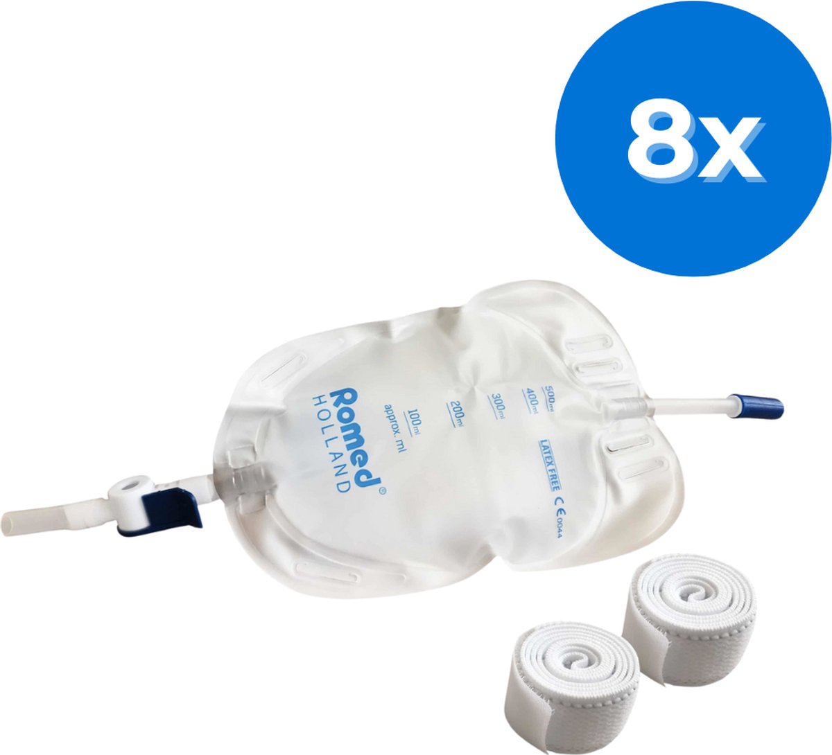 Goedkoopste Romed urinebeenzakken soft 500ml 80 stuks - Set van 8 doosjes Romed