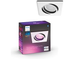Philips Hue Centura inbouwspot – wit en gekleurd wit – 1-pack – wit – vierkant – GU10