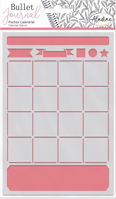 Aladine Bullet Journal Pochoir A5 Calendrier
