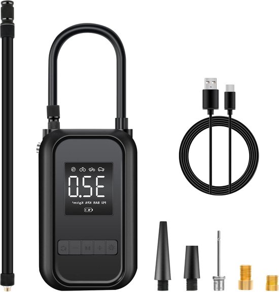 Tavaler Pompe à air électrique pour vélo, 150 PSI - Batterie portable - Pompe à air pour vélo/voiture - 4000 mAh - Batterie rechargeable - Compresseur de batterie pour vélos, motos et Tavaler Pompe à air électrique pour vélo, 150 PSI - Batterie portable - Pompe à air pour vélo/voiture - 4000 mAh - Batterie rechargeable - Compresseur de batterie pour vélos, motos et
