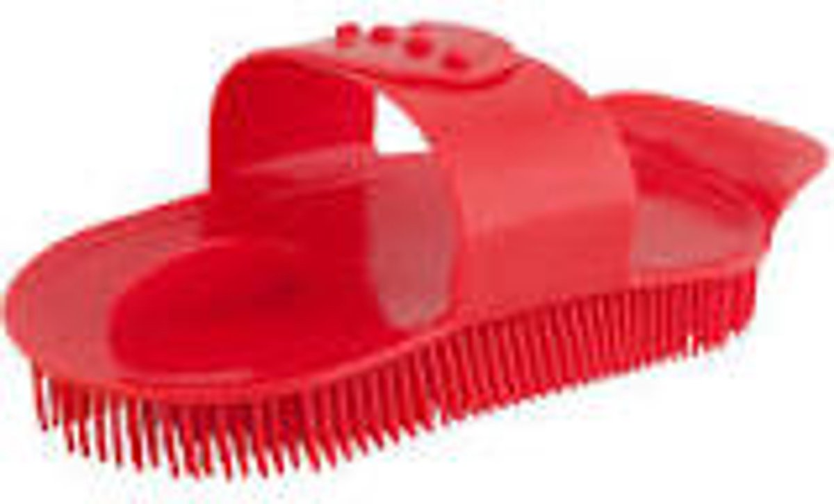 USG Paardenrosborstel plastic rood