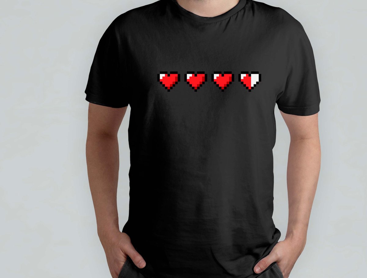 Pixel heart - T Shirt - RetroVibes - Throwback - VintageStyle - OldSchoolCool - RetroSfeer - Terugblik - VintageStijl - OudeSchoolCool