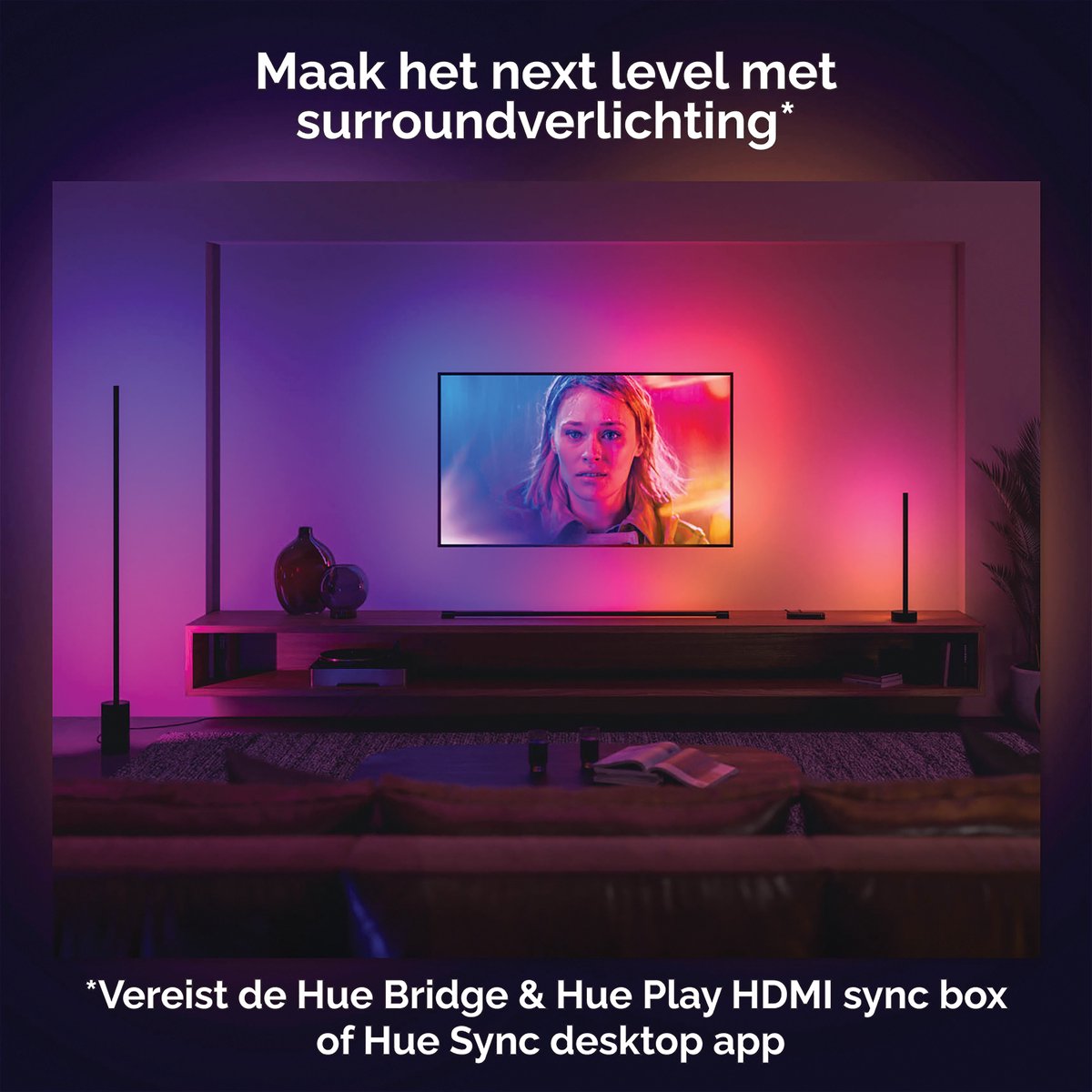 Philips Hue gradient Signe tafellamp - wit en gekleurd licht - zwart — afbeelding 6
