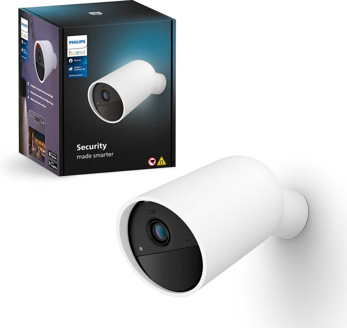Philips Hue Secure camera beveiligingscamera met batterij - wit