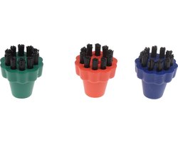 POLTI - Set van 3 nylonborstels - # kleuren - rond - - PAEU0296