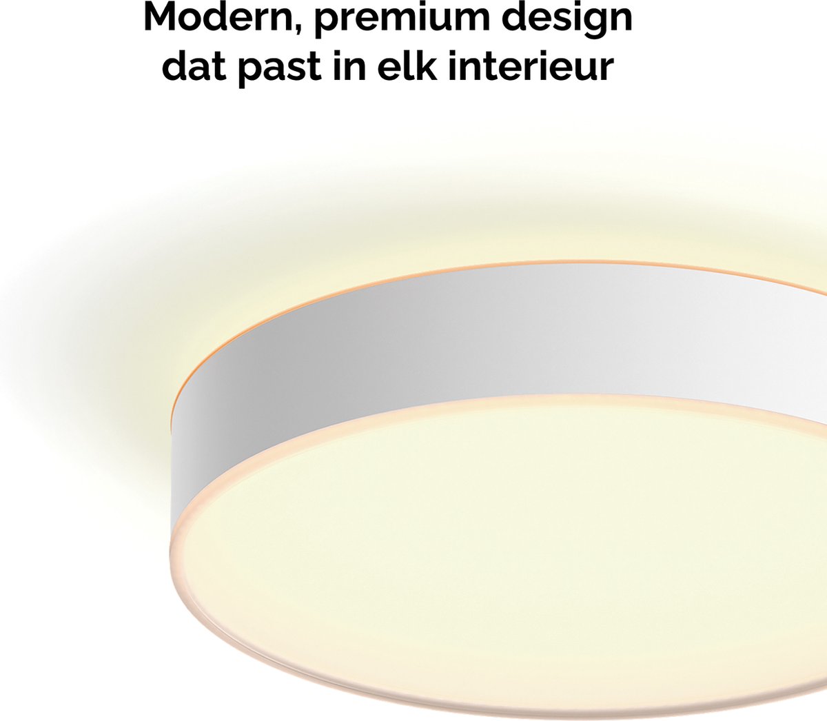 Philips Hue Devere plafondlamp - warm tot koelwit licht - wit - 38cm - 1 dimmer switch — afbeelding 3