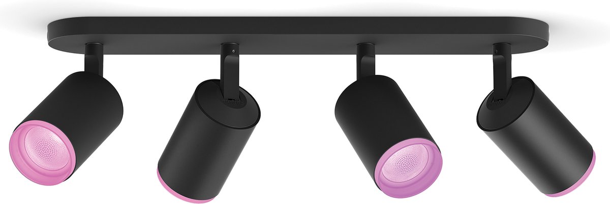 Philips Hue Fugato opbouwspot - wit en gekleurd licht - 4-spots - zwart — afbeelding 2