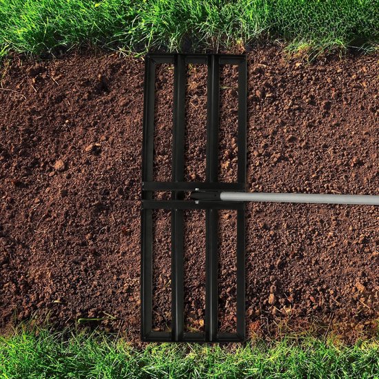 Gazonrakel 90 x 30 cm met Stalen Steel - Perfect voor Nivelleren en Onderhouden van je Gazon — afbeelding 4