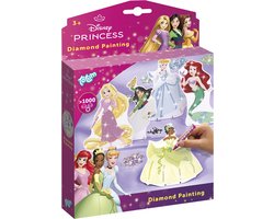 Disney Princess Totum knutselset 5 fashion prinsessen versieren met 1000+ strass steentjes - diamond painting knutselen creatief speelgoed
