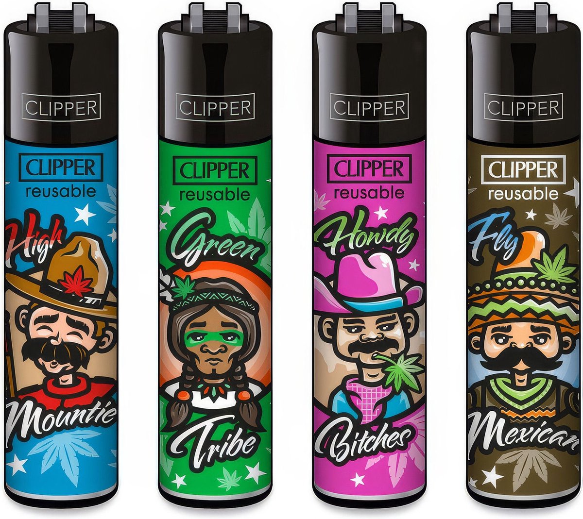 Goedkoopste Clipper Classic Large Aanstekers 420 America (4 Stuks