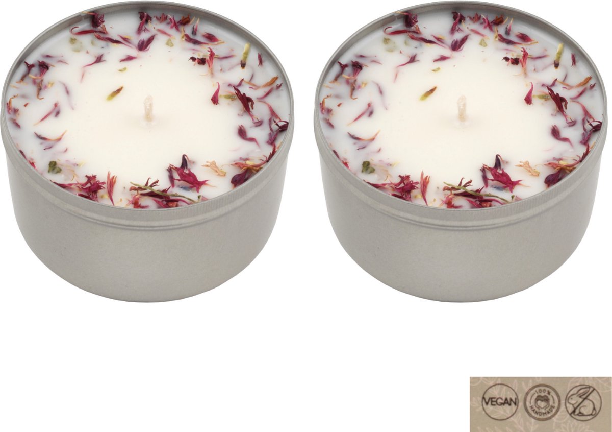 Mia Box Geurkaars Menopauze - 2 x 160 g - Geurkaarsen Handgemaakt met 2 Essentiele Olien - Vegan