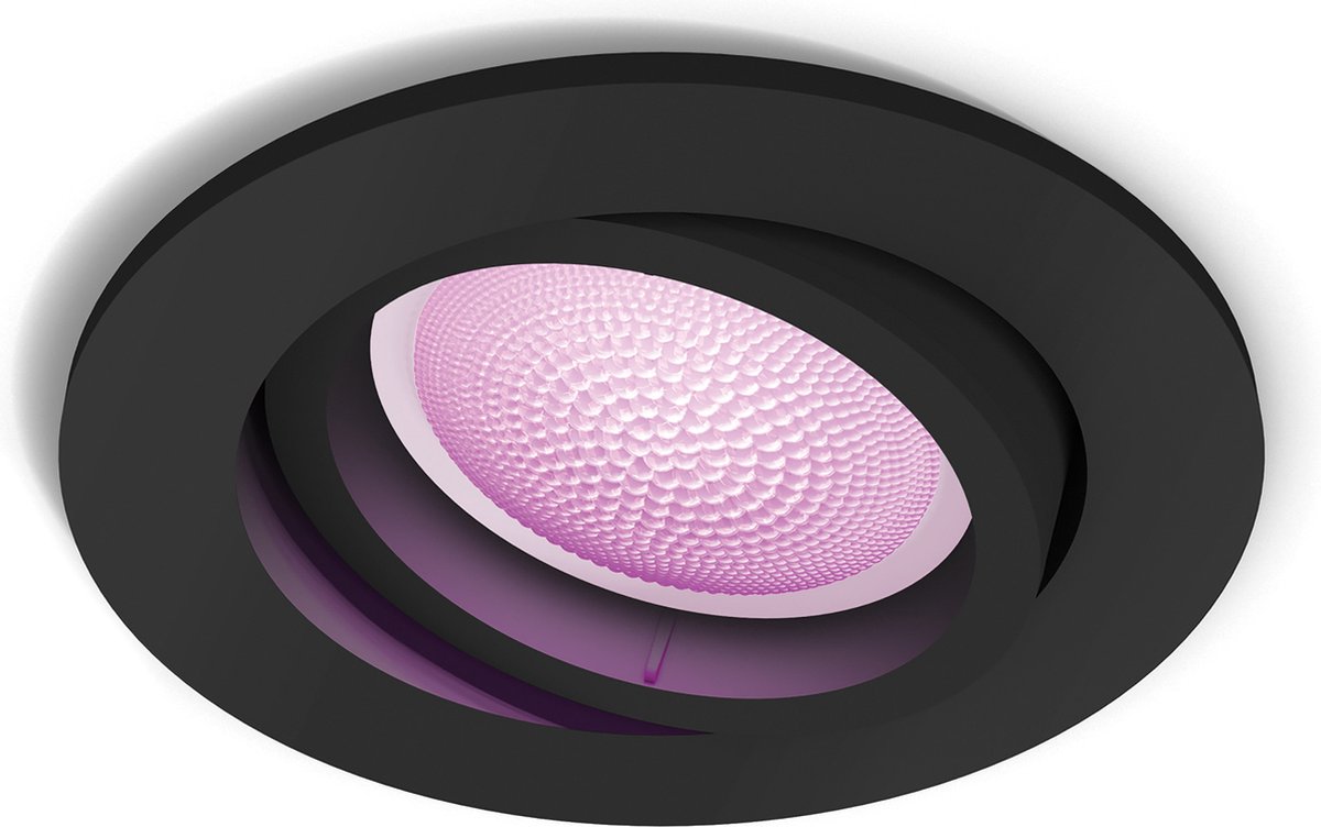 Philips Hue Centura inbouwspot - wit en gekleurd licht - 1-spot - zwart - rond - GU10 — afbeelding 2