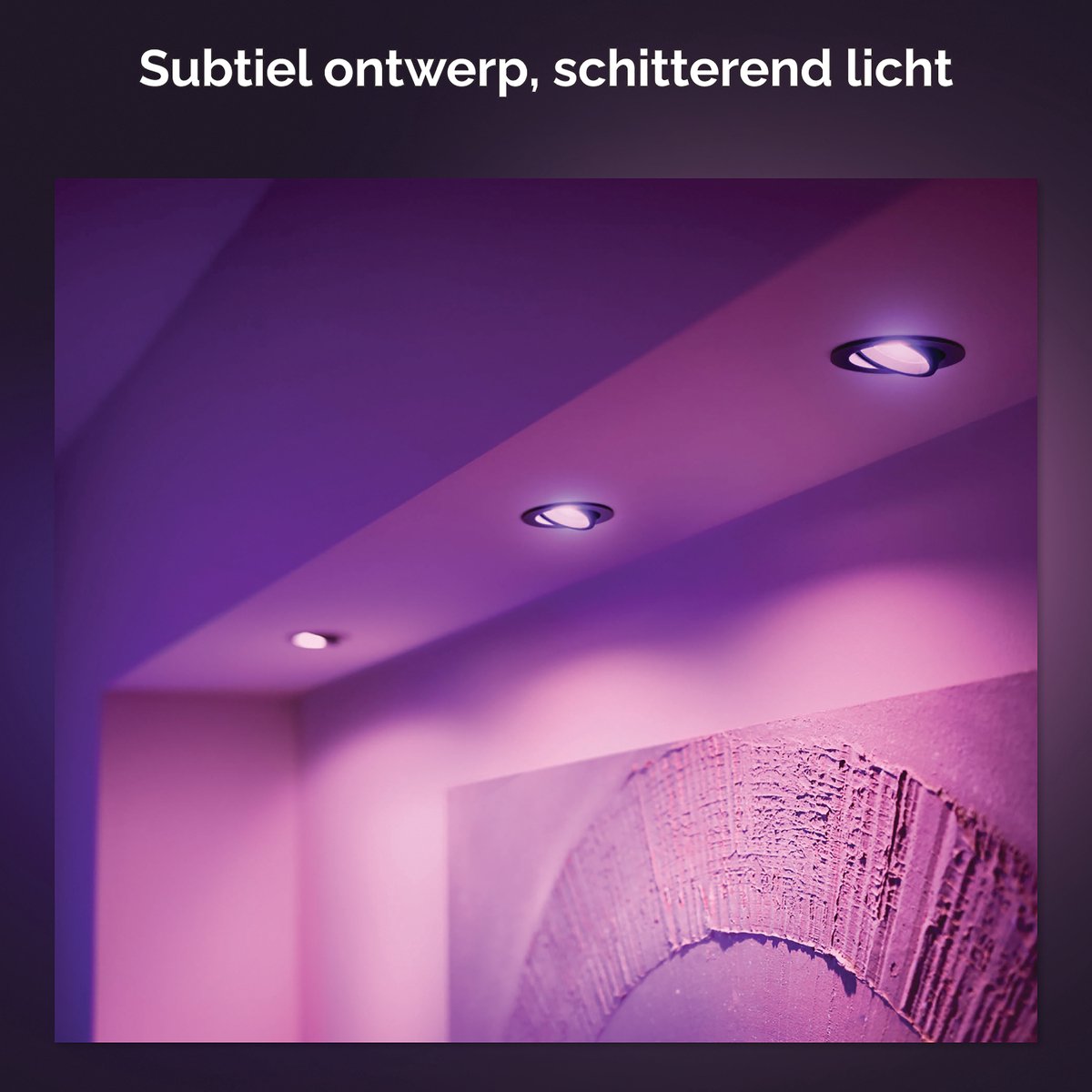 Philips Hue Centura inbouwspot - wit en gekleurd licht - 1-spot - zwart - rond - GU10 — afbeelding 4