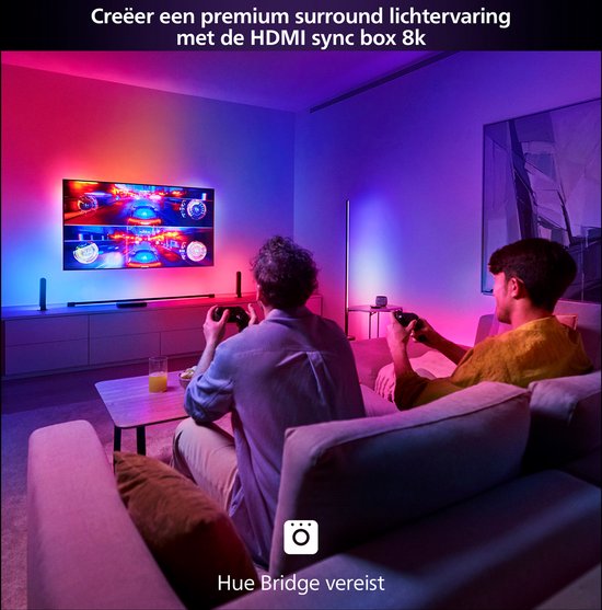 Philips Hue Play HDMI sync box - 8K ondersteuning - Zwart | bol