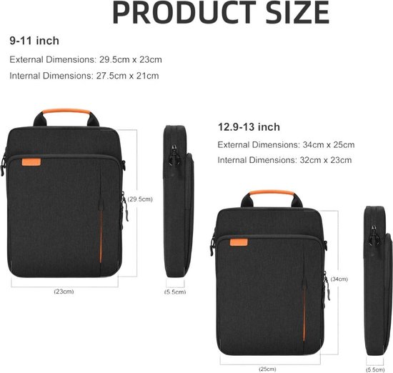 Sounix Laptoptas - Voor 13 inch MacBook Air - Schoudertas met Laptopvak ...