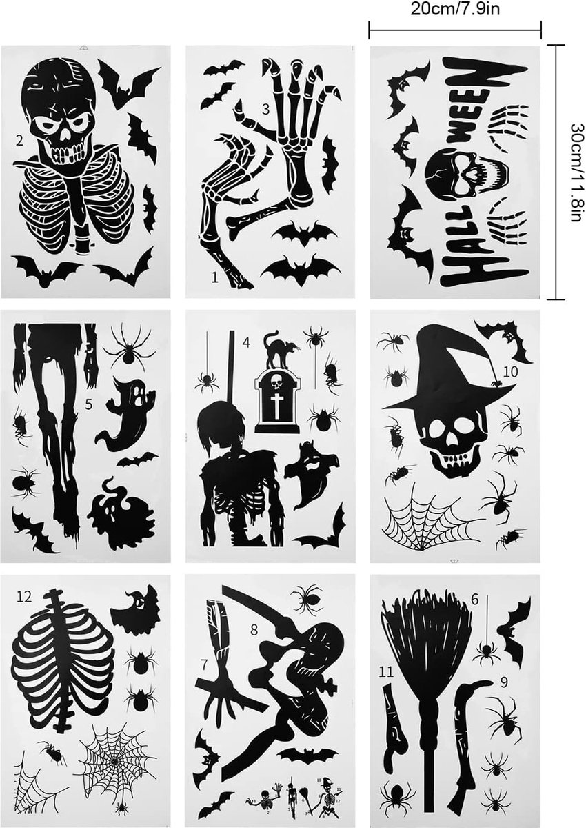 Solacis Halloween Decoratie - Raamsticker - Halloween versiering - Horror - Eng - Must have voor halloween!