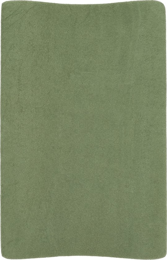 Meyco Baby Uni aankleedkussenhoes - 2-pack - badstof - olive green - 50x70cm — afbeelding 4