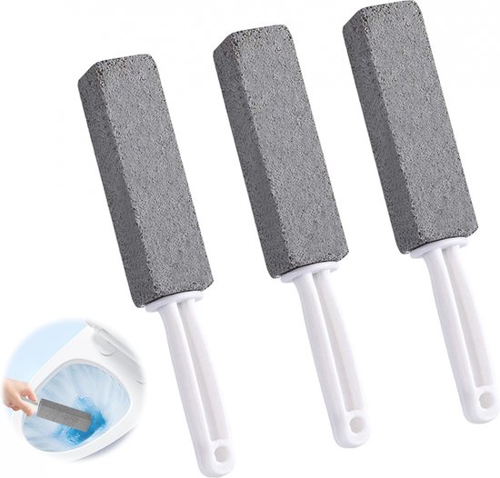 Foto: Puimsteen voor wc 3 stuks puimsteen voor schoonmaak toiletborstel scouring stone verwijder urine en kalksteen wc borstel puimsteen kalkaanslag verwijderaar toilet reiniging ontkalken schuurblo