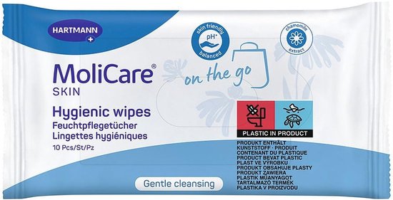Lingettes hydratantes pour la peau Molicare, 10 pièces