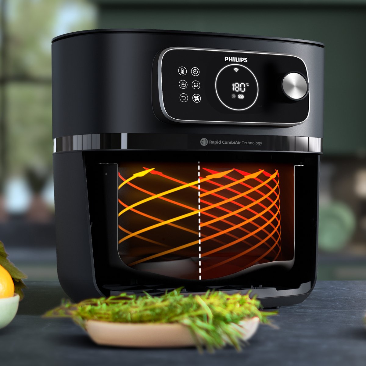 Afbeelding 3 van Philips 7000 Series Airfryer - Combi XXL Connected - HD9876/20 - Rapid CombiAir - 8.3L - Tot 6 Personen - Wit