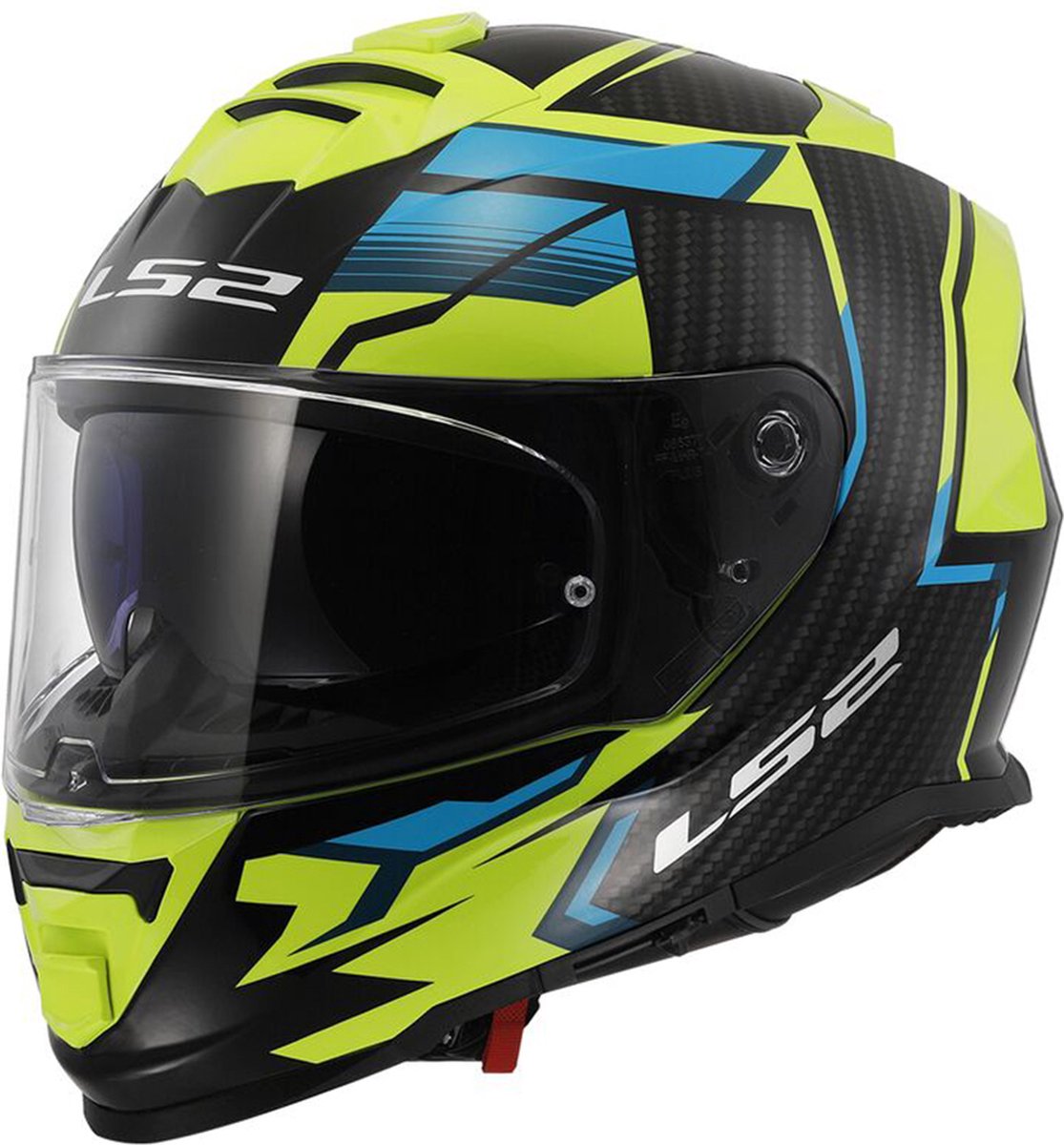 LS2 FF800 Storm II Tracker Black H-V Yellow-06 L - Maat L - Helm