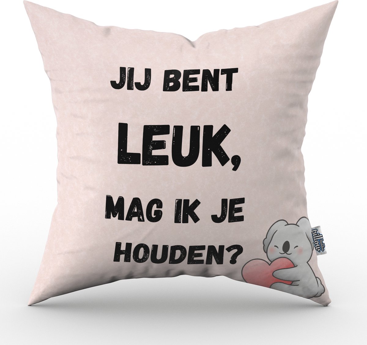 Valentijn kussen Jij bent leuk, mag ik je houden? - 40 cm