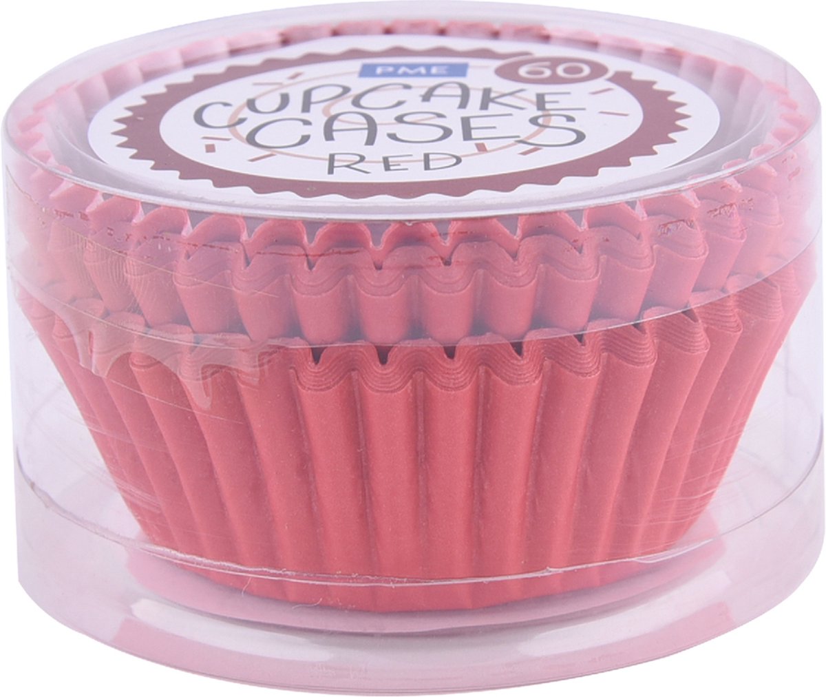 PME Cupcake Vormpjes Papier - Rood - pk/60 - Baking Cups