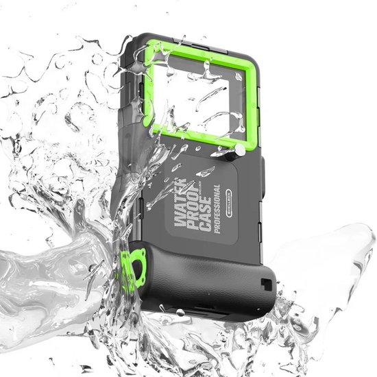 Foto: Waterdichte telefoonhoes universele smartphone duiken cover zwemmen snorkelen onderwater iphone 14 pro max 13 11 samsung s23 ultra s22 s9 huawei google oneplus xiaomi motorola zwart groen