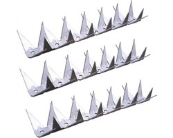Anti klimstrips - 3x - metaal - scherpe punten - 100 cm - antiklimstrips - anti inbraak / katten / vogel pinnen