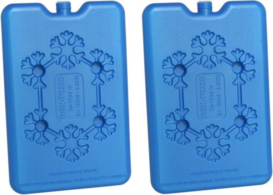 5x stuks koelelementen 200 ml 11 x 16 cm blauw - Koelblokken/koelelementen voor koeltas/koelbox van Koopman. — afbeelding 3