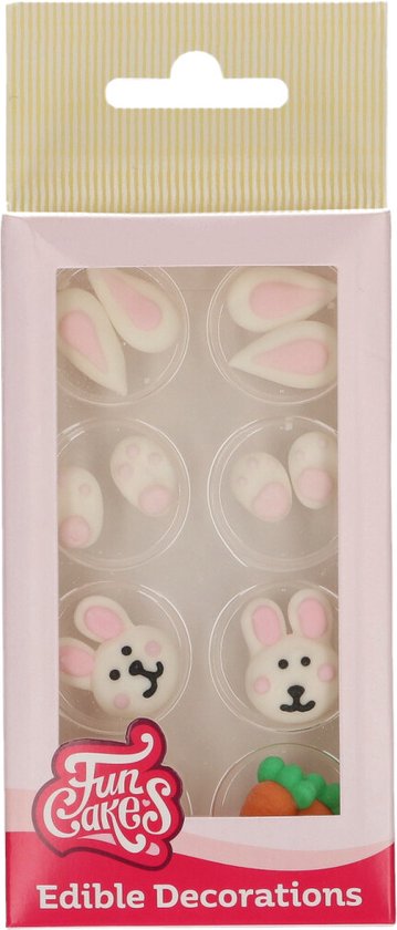 FunCakes Suikerdecoraties - Pasen - 14 Stuks - Eetbare Taartdecoratie