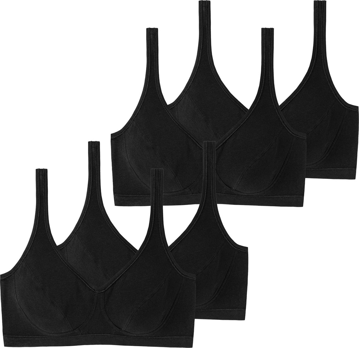 Schiesser Bustier 95/5 Cotton Padded Zwart