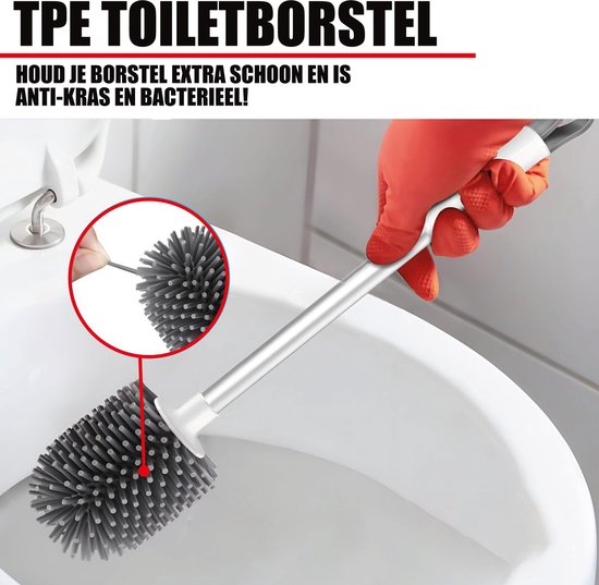 Toiletborstel, moderne toiletborstel voor de badkamer, hoogwaardige wc