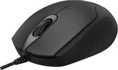 Optische Computermuis - Muis met Draad - 1200 DPI - USB Aansluiting - Ergonomisch Design - Geschikt voor Kleine Handen - Zwart
