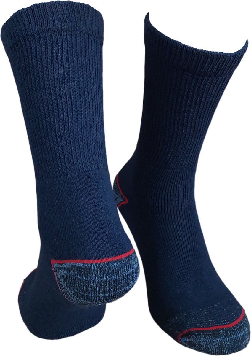 WeirdoSox – 8 paar Werksokken - Marine - Maat 39/42 - Met versterkte hak en teen en comfortabele badstof voet