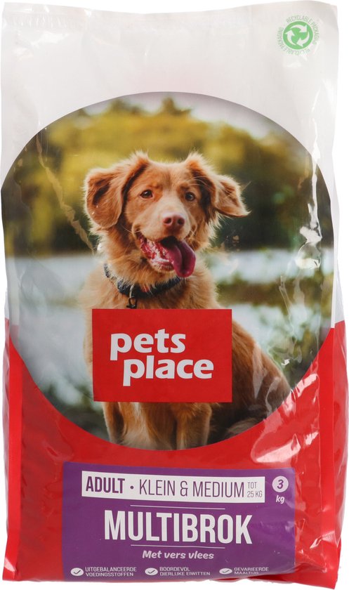 Pets Place Adult Mini Gevogelte&Vlees - Hondenvoer - 3 kg