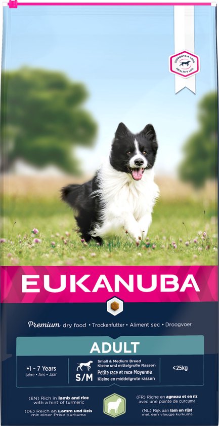 Foto: Eukanuba dog adult small medium breed lamb rice 12 kg