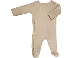 Product: Soft Touch - Baby Rib Slaappakje met wantjes - Boxpak - Pyjama - Maat 0-3 mnd - 62 - Beige, van het merk 