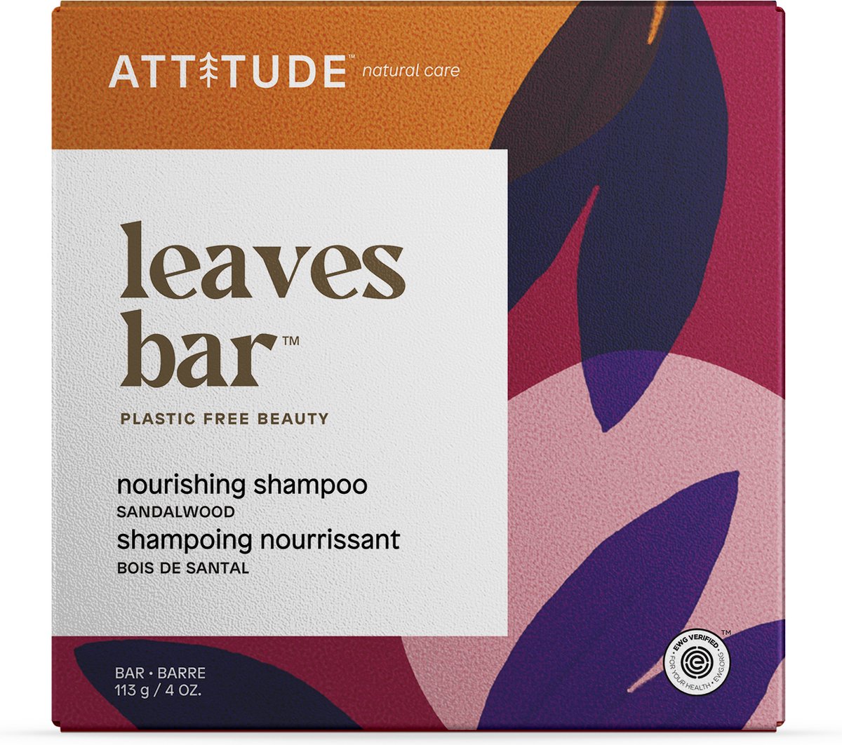 Attitude Leaves Bar Shampoo Voedend Sandelhout