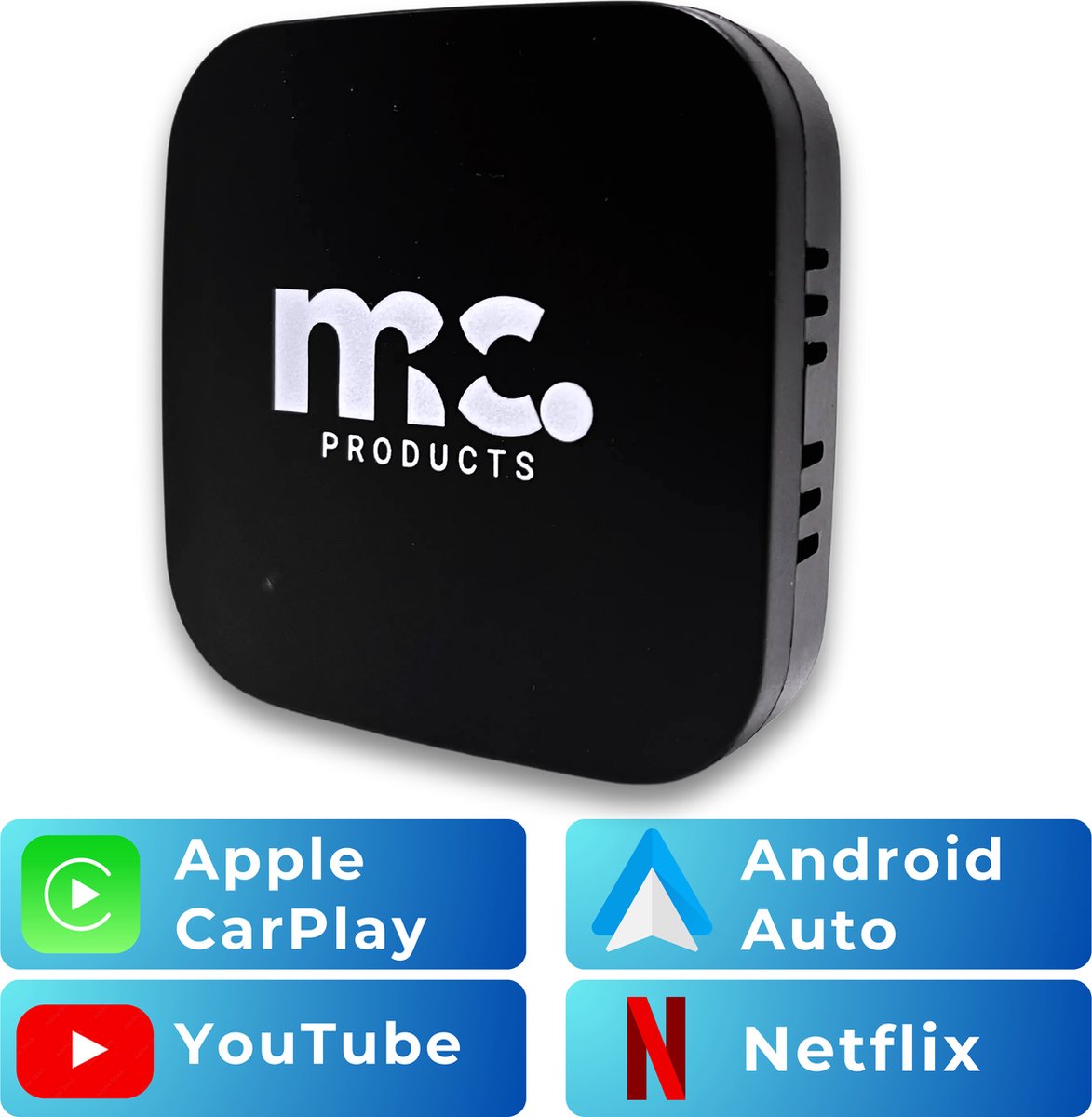 Wireless CarPlay & Android Auto AI Box Adapter - Adds Netflix